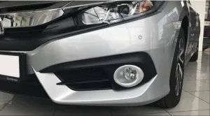 Honda Civic Uyumlu Fc5 2016-2020 Oval Sis Kaplaması Silver thumb 2
