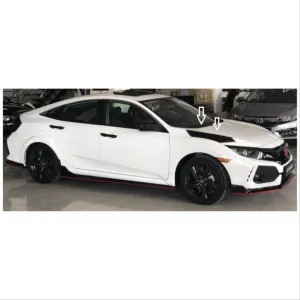 Honda Civic Uyumlu Fc5-Fk7 Motor Kaput Kabartma Type-R Dizayn - Boyasız thumb 4