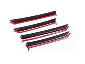 Honda Civic Uyumlu Fc5 2016-2020 Kapı Döşeme Çıtası Red&Karbon thumb 3