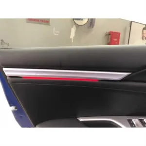Honda Civic Uyumlu Fc5-Fk7 2016-2020 Işıklı İç Kapı Çıtası 4 Parça Kırmızı thumb 2