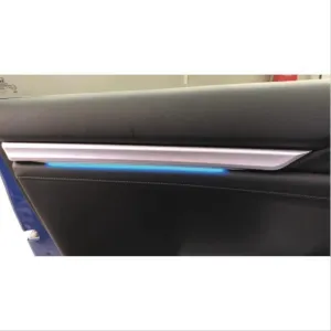 Honda Civic Uyumlu Fc5 2016-2020 Kapı İç Çıta Ambians 2 Parça Mavi thumb 2