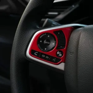 Honda Civic Uyumlu Fc5 2016-2020 Direksiyon Kaplaması 2 Parça - Kırmızı thumb 2