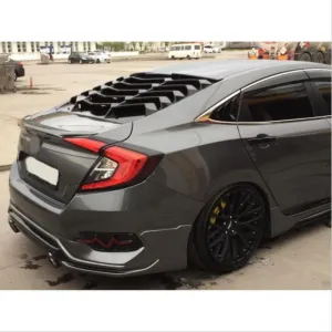 Honda Civic Uyumlu Fc5 2016-2020 Arka Cam Kaplama (Cam Vızoru) thumb 3