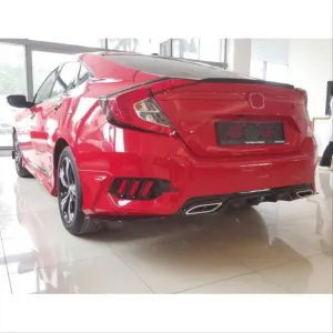 Honda Civic Uyumlu Fc5 2016-2021 Arka Sis 3 Çizgi Kırmızı- Piano BlackDRS Tuning kalitesiyle tanışın! Özel olarak Honda  model araçlar için üretilen bu ürün, ot