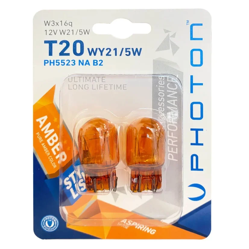 T20 21/5W Uyumlu 12V Çift Devre Natürel Amber