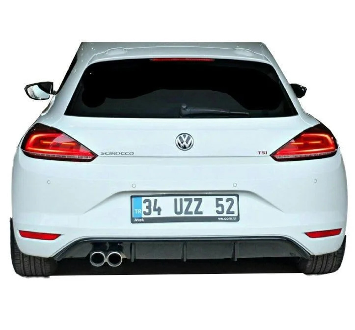 Volkswagen Scirocco Uyumlu (2015-2017) Arka Tampon Eki - Difüzör (Plastik)