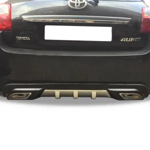 Toyota Auris Uyumlu Egzoz Görünümlü Universal Arka Tampon Eki - Difüzör (Plastik)