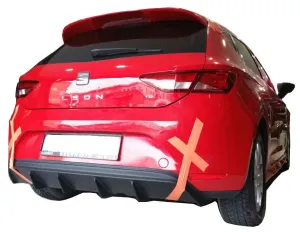 Seat Leon 2012-2020 (5F) uyumlu Mk3 5F (2013-2016) Style Custom Arka Tampon Eki - Difüzör (Plastik) modelleri DRS Tuning'de. Kaliteli malzeme, hızlı kargo ve