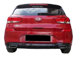 Hyundai İ30 Uyumlu (2017-2018) Arka Tampon - Difüzör (Plastik)