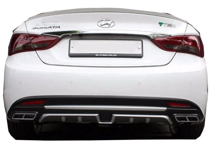 Hyundai Elantra Uyumlu 2012 - 2016 Arka Tampon Eki - Difüzör (Plastik)