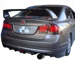 Body Kit Arka Ek uyumlu Honda Civic Fd6 (2006-2011) Mugen Rr Tek Çıkış Arka Tampon Eki - Difüzör (Plastik) modelleri DRS Tuning'de. Kaliteli malzeme, hızlı