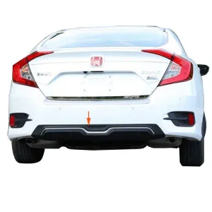Honda Civic Uyumlu Fc5 Sedan (2016-2018) Modulo Arka Tampon Eki - Difüzör (Plastik)