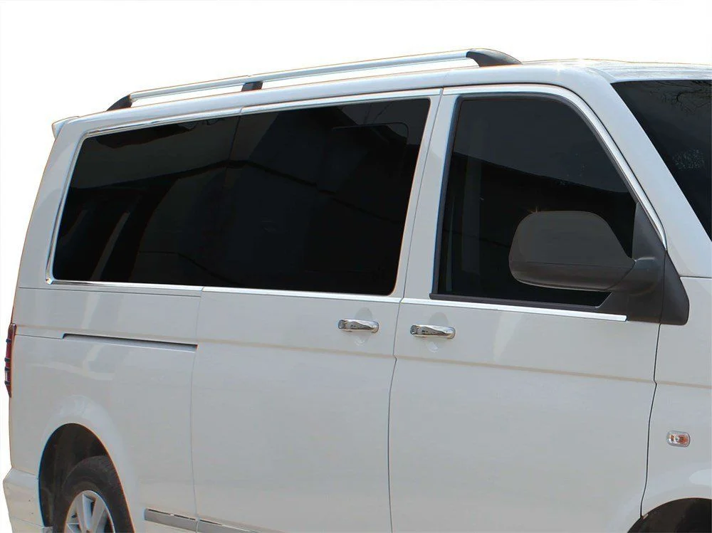 Volkswagen Transporter Uyumlu T5 Cam Çerçevesi 14 Parça Krom (K.Ş) Tek Sürgü 2003-2010