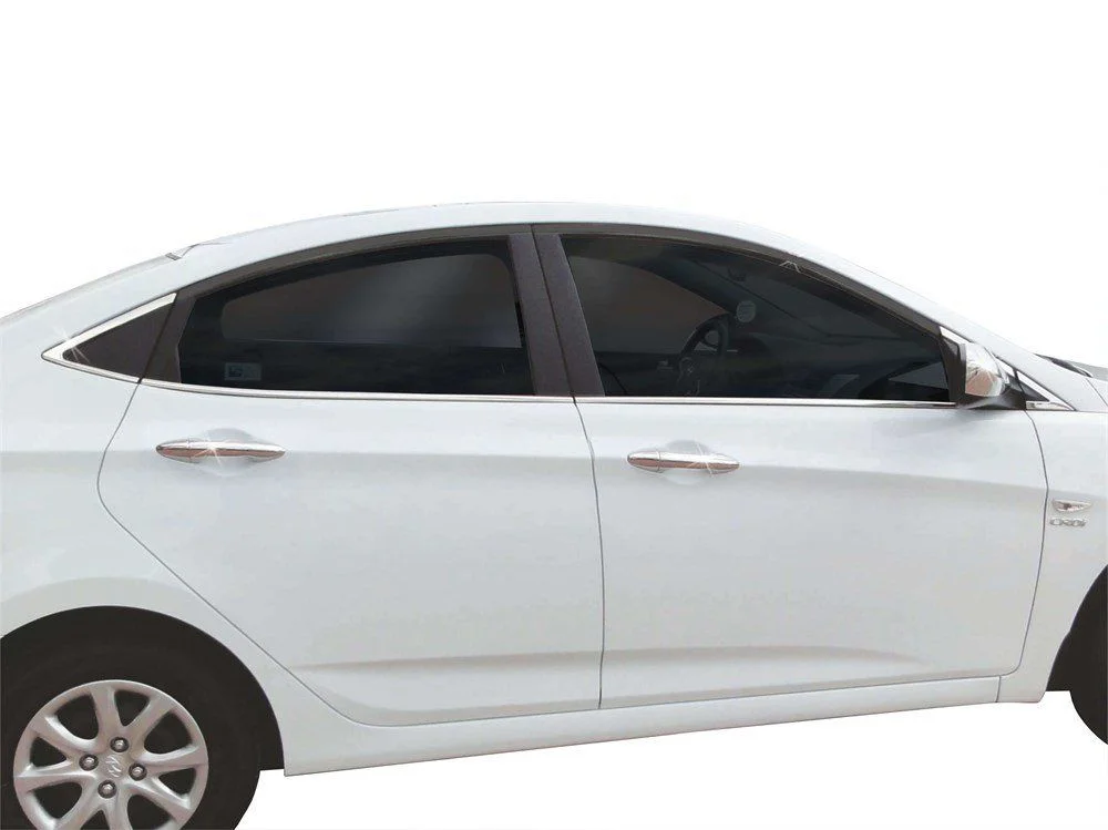 Hyundai Accent Uyumlu Blue Rb Cam Çıtası 10 Parça Krom 2011 Ve Sonrası