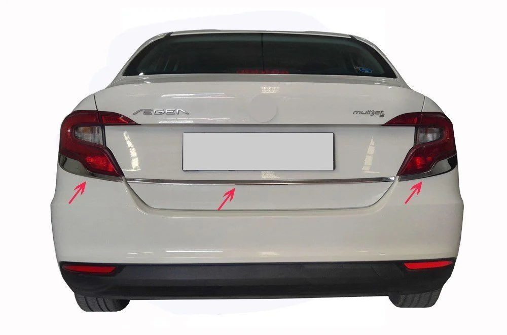 Fiat Egea Uyumlu Stop Çıtası / Bagaj Çıtası 3 Parça Krom 2015 Ve Sonrası