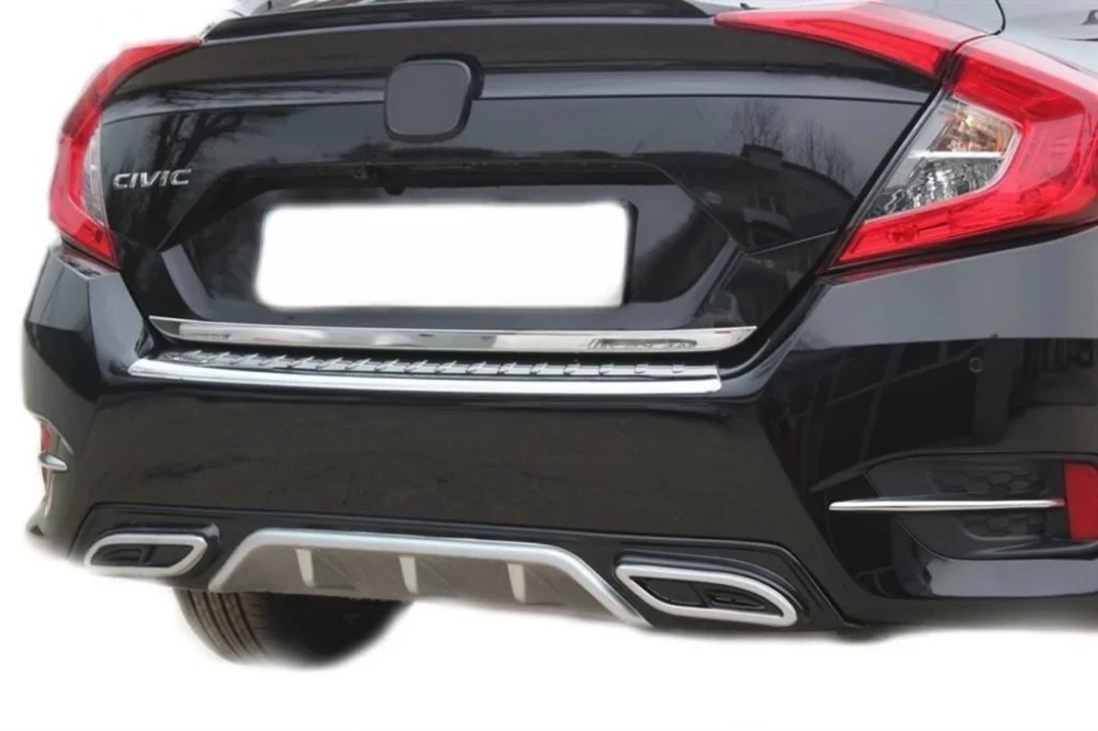 Honda Civic Uyumlu 10 Bagaj Alt Çıta Krom 2016 Ve Sonrası
