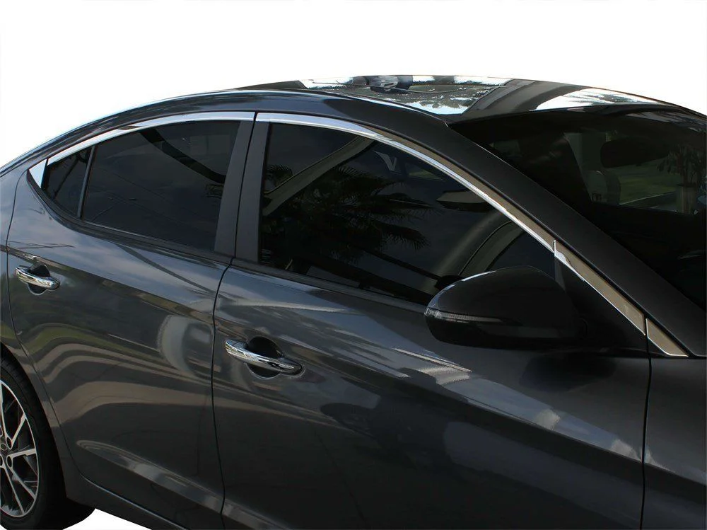 Hyundai Elantra Uyumlu 6 Cam Üst Çıtası 10 Parça Krom 2016 Ve Sonrası