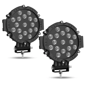 Offroad Sis Lambası 17 Power Ledli 51W Siyah Çerçeve Takım 12-48V 288