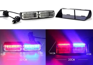 Flaş Led Çakarlı 16W Kırmızı-Mavi 8 Fonksiyonlu / Lapa176 thumb 1