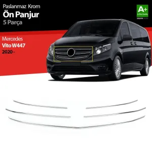 S-Dizayn Mercedes Vito W447 Krom Ön Panjur 5 Prç. 2020-2024 A+ KaliteNot: &Uuml;r&uuml;n Mercedes Vito W447 Makyajlı Kasa (2020 &Uuml;zeri) ile Uyumludur!
Araca