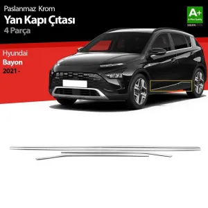 S-Dizayn Hyundai Bayon Krom Yan Kapı Çıtası 4 Prç. 2021 ÜzeriAraca &Ouml;zel Krom Aksesuar
&Uuml;r&uuml;n &Ouml;zellikleri:Krom &uuml;r&uuml;nler ara&ccedil; &u