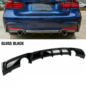 Bmw 3 Serisi 2012-2018 (F30) M Performance Sağ Sol Tek Çıkış Difüzör (Parlak Siyah)