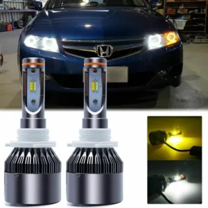 Led Far Uyumlu Ampulü Çift Renk Sarıbeyaz H8-36W-4800Lm-12V Laa
