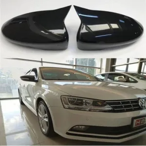 Jetta Uyumlu (2015-2018) Batman Yarasa Ayna Kapağı (Parlak Siyah)
