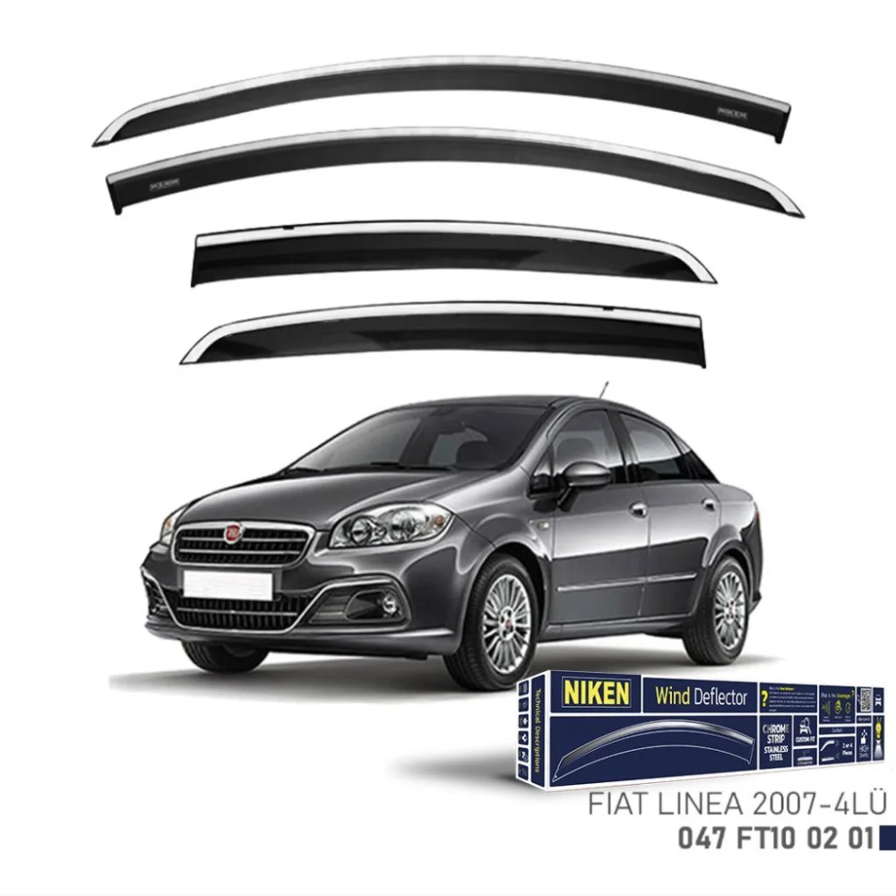 Niken Fiat Uyumlu Linea 2007 Sonrası Araca Özel Kromlu Cam Rüzgarlığı