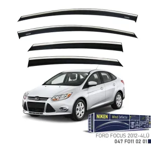 Niken Ford Uyumlu Focus 3 2012-2016 Kromlu Cam Rüzgarlığı thumb 1