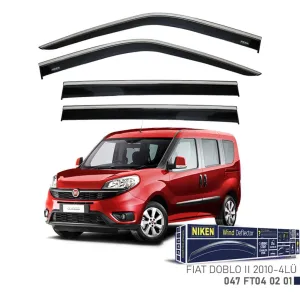 Niken Fiat Uyumlu Doblo 2 -2010 Kromlu Cam Rüzgarlığı 4Lü thumb 1