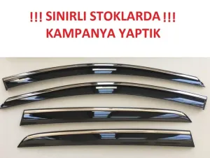 Niken Fiat Uyumlu Doblo 2 -2010 Kromlu Cam Rüzgarlığı 4Lü thumb 2