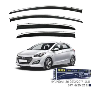 Niken Hyundai Uyumlu I30 Kromlu Cam Rüzgarlığı 2013 - 2017 thumb 1