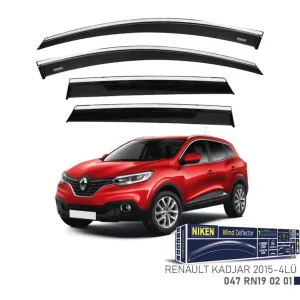 Niken Renault Uyumlu Kadjar 2015 - 2019 Kromlu Cam Rüzgarlığı 4'LüDRS Tuning kalitesiyle tanışın! Özel olarak Renault  model araçlar için üretilen bu ürün, otom