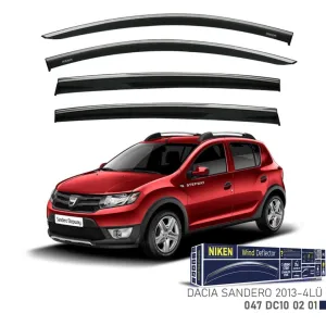 Niken Dacia Uyumlu Sandero 2013-2020 Kromlu Cam Rüzgarlığı thumb 1