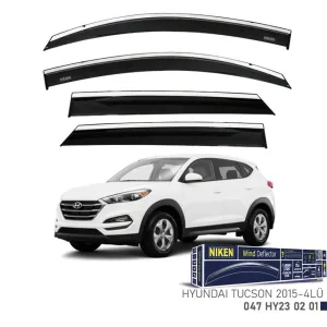 Niken Hyundai Uyumlu Tucson 2015 Sonrası Kromlu Cam Rüzgarlığı 4'Lü thumb 1