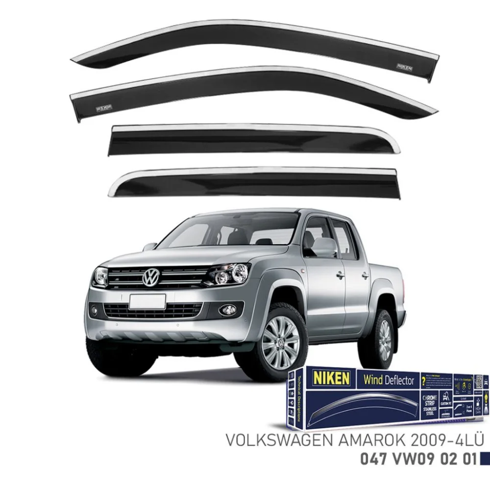 Niken Volkswagen Uyumlu -2009 Amarok Cam Rüzgarlığı Kromlu