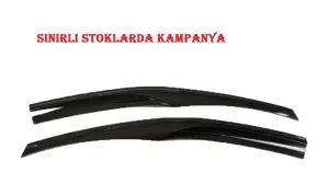 Sunplex Uyumlu Caddy 2004 - 2019 Kromlu Cam Rüzgarlığı 2 Li