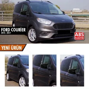 Ford Courier B460 Uyumlu (2014-2017) Batman Yarasa Ayna Kapağı (Parlak Siyah)