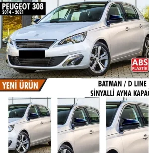 Peugeot 308 2013-2021 (T9) uyumlu (2014-2021) Batman Yarasa Ayna Kapağı (Piano Black) modelleri DRS Tuning'de. Kaliteli malzeme, hızlı kargo ve güvenli
