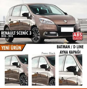Renault Scenic 2009-2016 (JM) uyumlu 3 (2010-2015) Sonrası Batman Yarasa Ayna Kapağı (Piano Black) modelleri DRS Tuning'de. Kaliteli malzeme, hızlı kargo ve