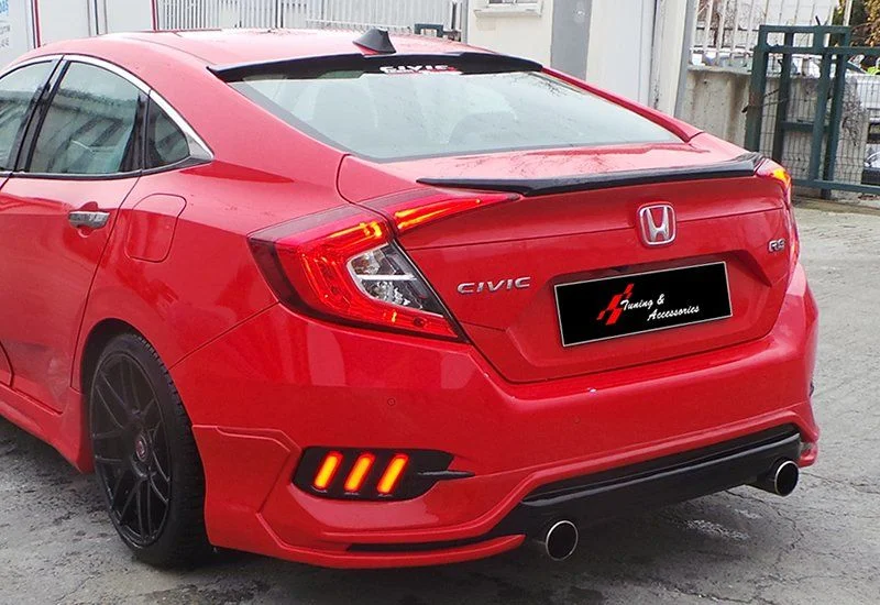 Honda Civic Uyumlu 2016 S Fc5 - Bagaj Üzeri Anatomik Spoiler - Plastik