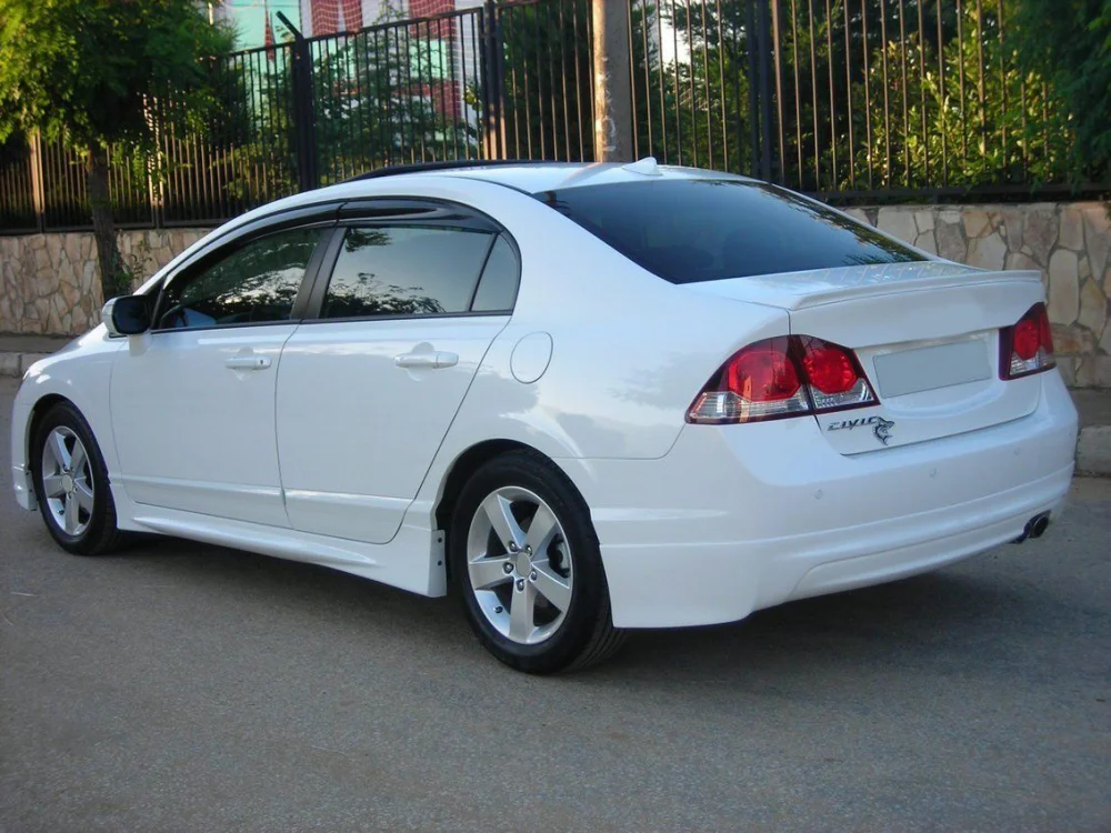Honda Civic Uyumlu Fd6 Bagaj Üstü Spoiler Beyaz Boyalı