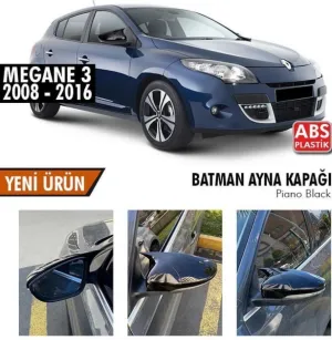 Renault Megane 2008-2016 (X95) uyumlu 3 (2008-2016) Batman Yarasa Ayna Kapağı (Piano Black) modelleri DRS Tuning'de. Kaliteli malzeme, hızlı kargo ve güvenli