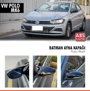 Volkswagen Polo 2017-Günümüz (AW) uyumlu Mk6 2017 Sonrası Batman Yarasa Ayna Kapağı (Parlak Siyah) modelleri DRS Tuning'de. Kaliteli malzeme, hızlı kargo ve