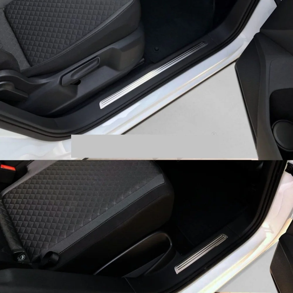 Volkswagen Tiguan Uyumlu Krom İç Kapı Eşiği 4 Parça Çelik (2016-)