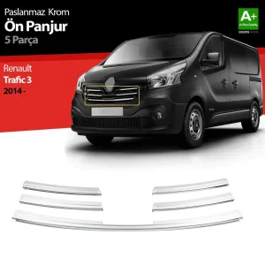 S-Dizayn Renault Trafic Krom Ön Panjur 5 Prç. 2015-2020Araca &Ouml;zel Krom Aksesuar&Uuml;r&uuml;n &Ouml;zellikleri:Krom &uuml;r&uuml;nler ara&ccedil; &uuml;zer