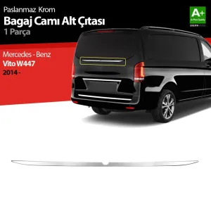 Mercedes Vito W447 Krom Bagaj Camı Alt Çıtası 2014-2020