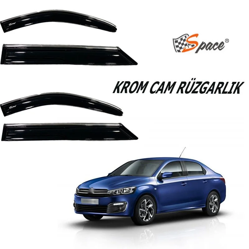 Krom Cam Rüzgarlığı Citroen C-Elysee 2014-2021 /Caru422
