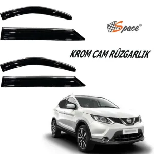 Krom Cam Rüzgarlığı Nissan Qashqai 2008-2015/ Caru401 thumb 1